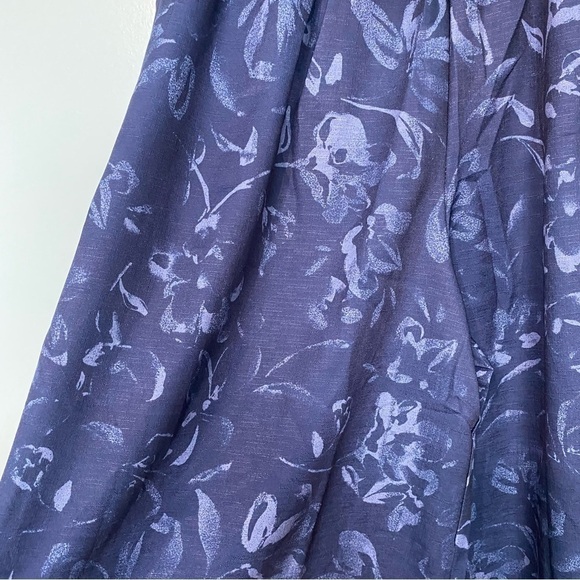 Floral Wide Leg Pants - Blue - Picture 3 of 9